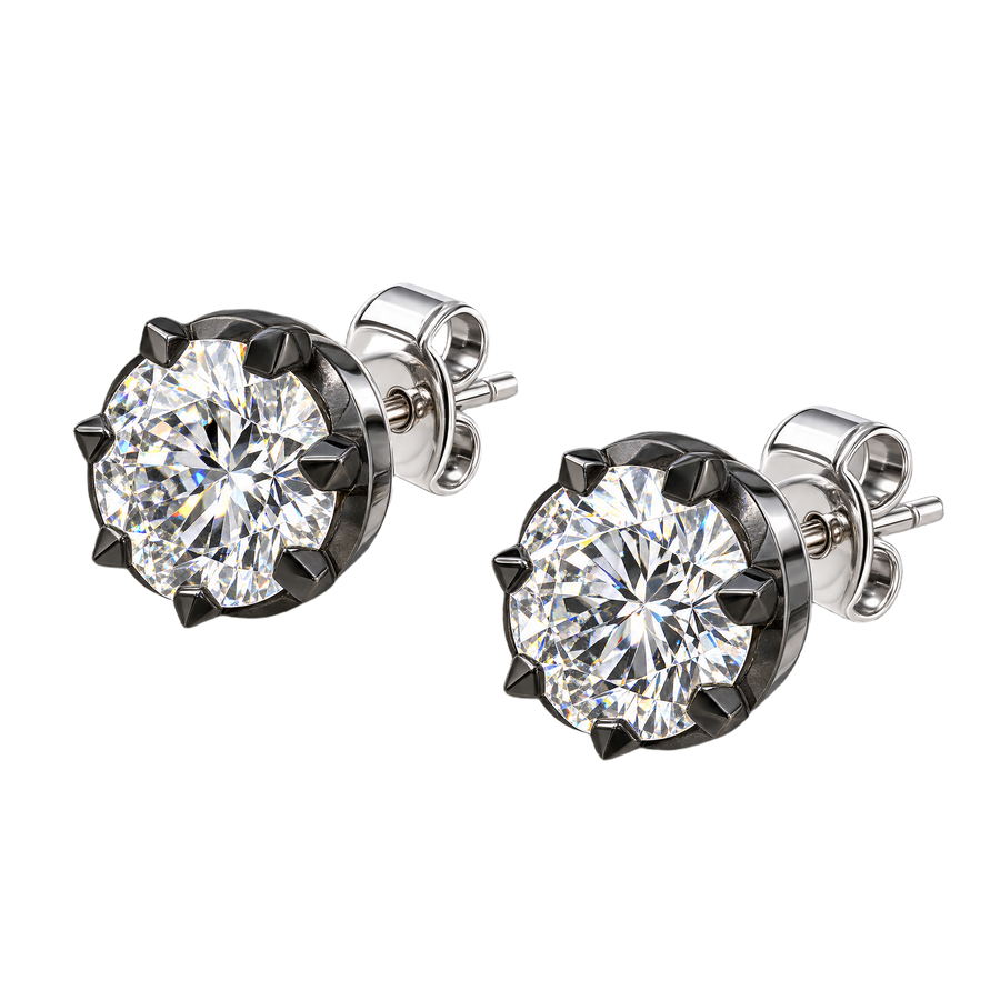 Blackened Gold 2ct Black studs | Hero.png