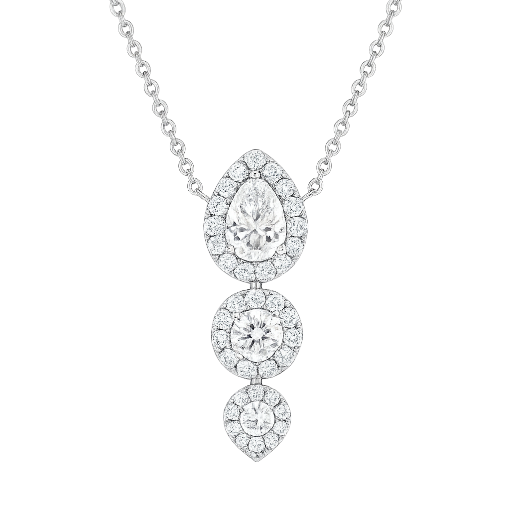 Icon Three Stone Diamond Necklace | Hero.png