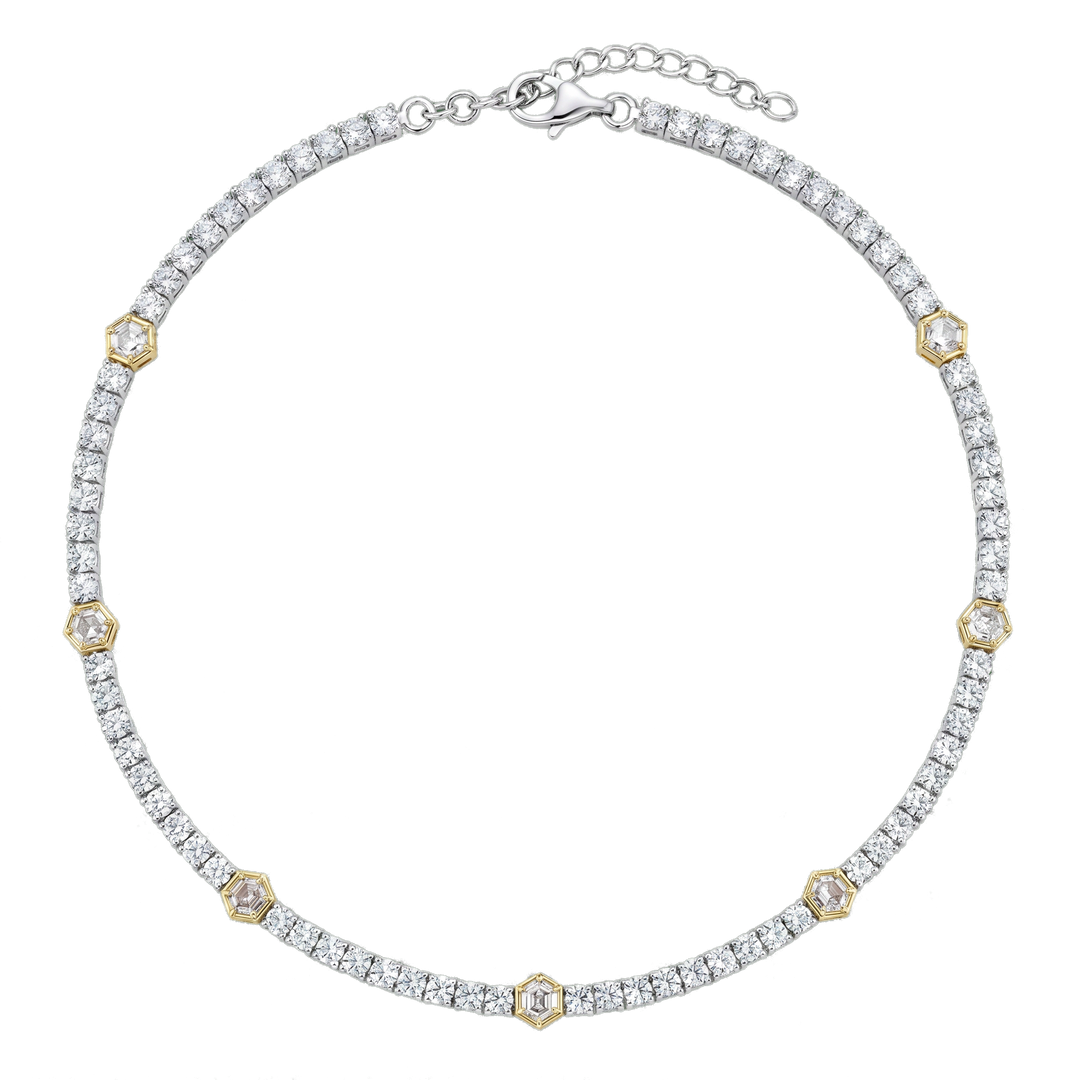 Tennis necklace with Hexagon Highlights | Hero.png