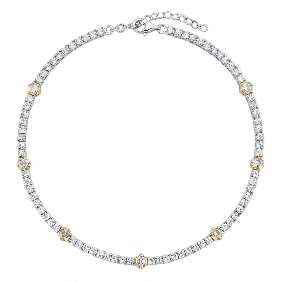 Tennis necklace with Hexagon Highlights | Hero.png