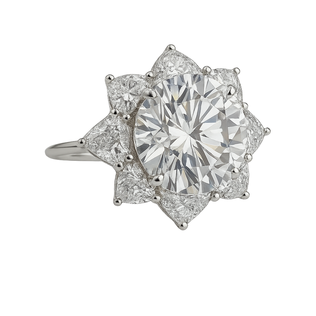 Round diamond Floral setting Ring | Hero.png