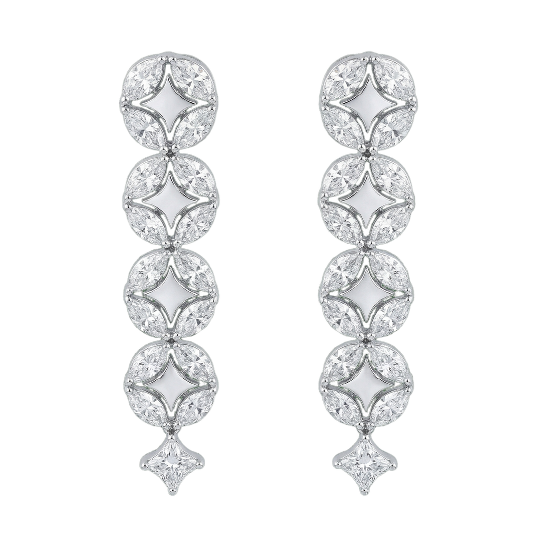 EP Logo Dangling earrings in Siver | Hero.png