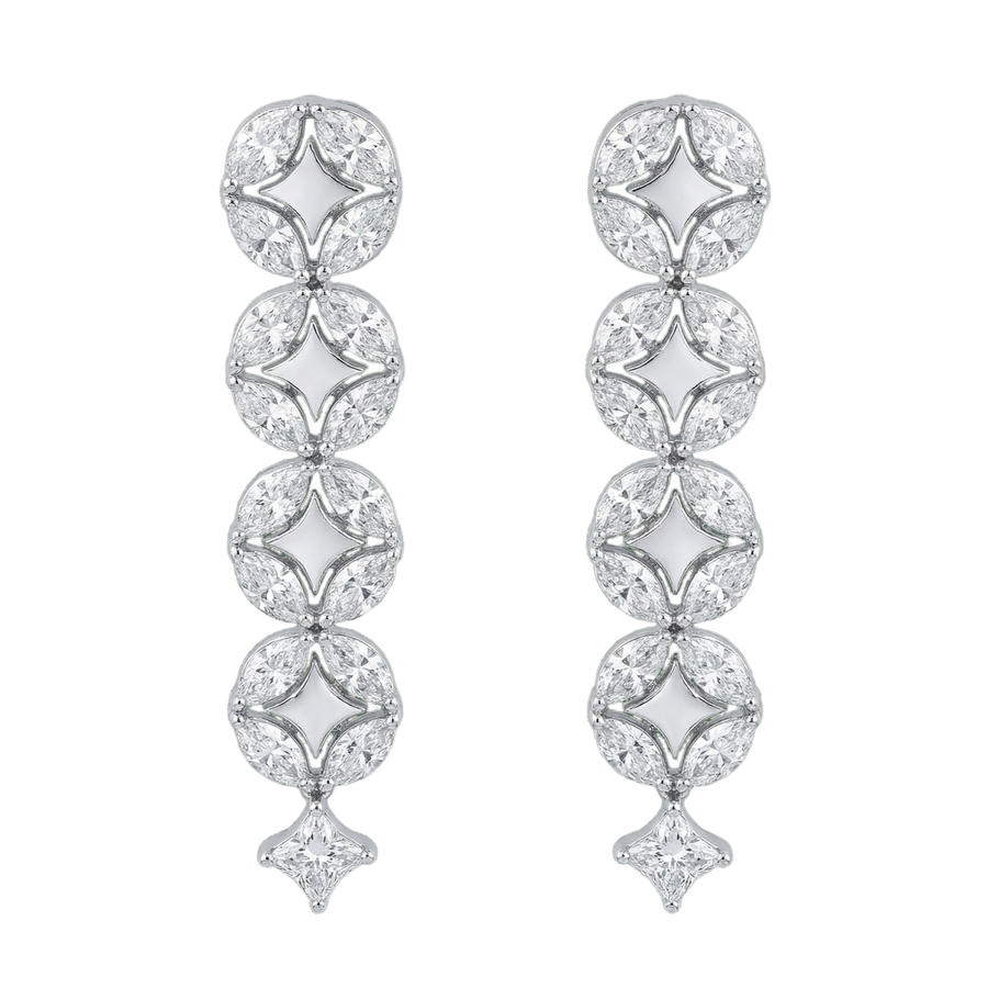 EP Logo Dangling earrings in Siver | Hero.png