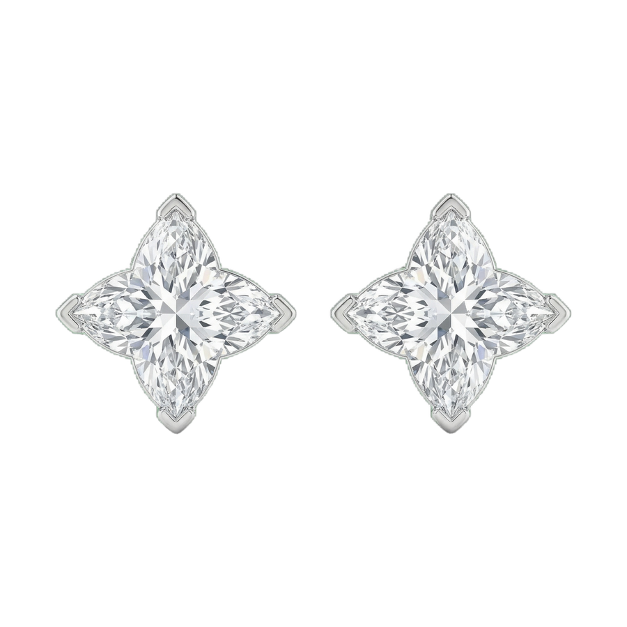 EP Logo Dangling Earrings in Silver | Hero.png