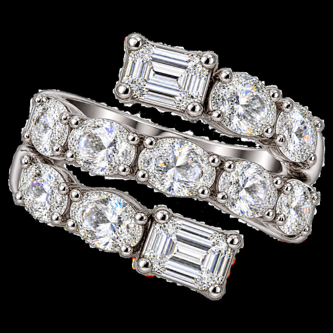 Fancy Cut Spiral Ring | Hero