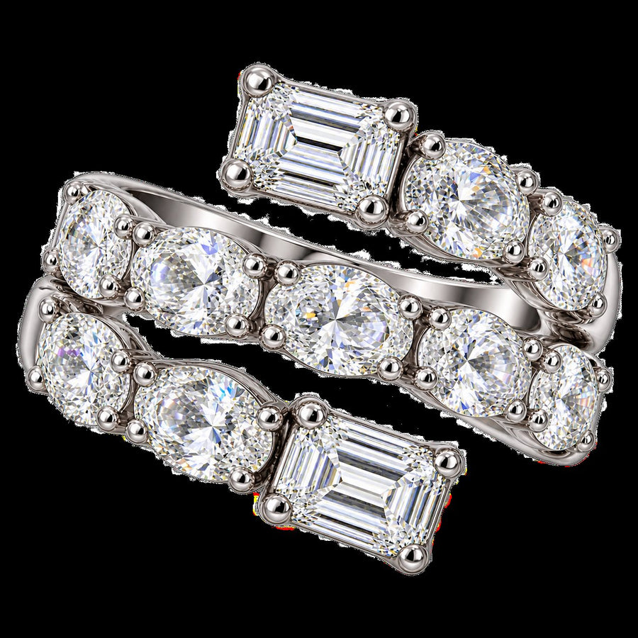 Fancy Cut Spiral Ring | Hero