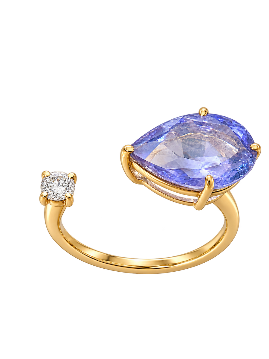 Floating Lab Emerald & Pear Ring | Hero.png