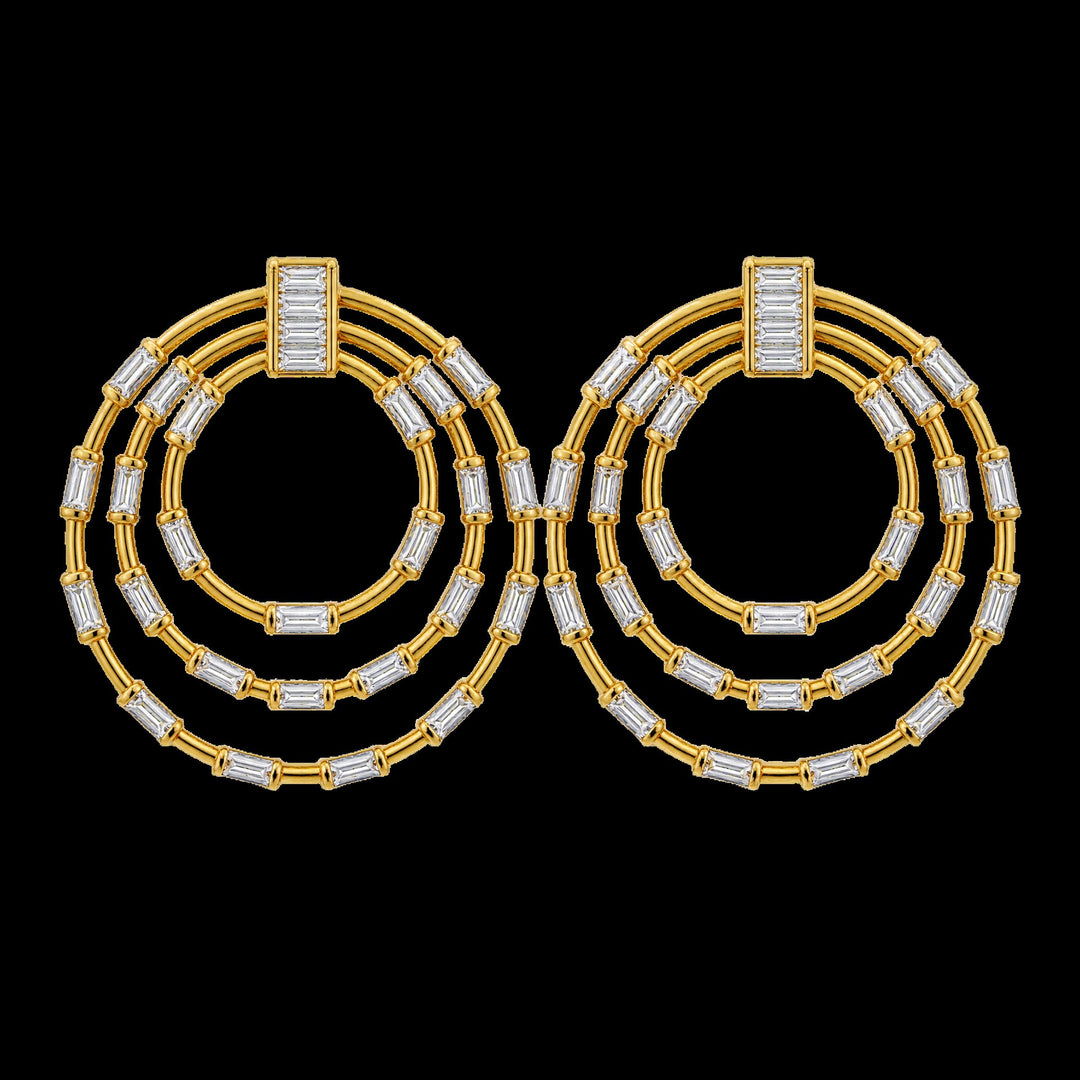 Resort Collection - Baguette Diamond Hoops | Hero