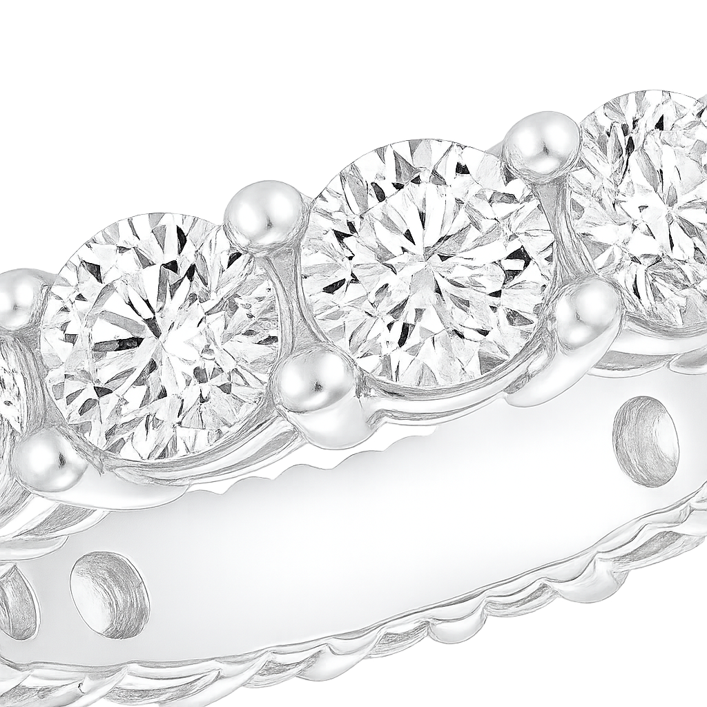 Four Claw Round Diamond Eternity Band | undefined