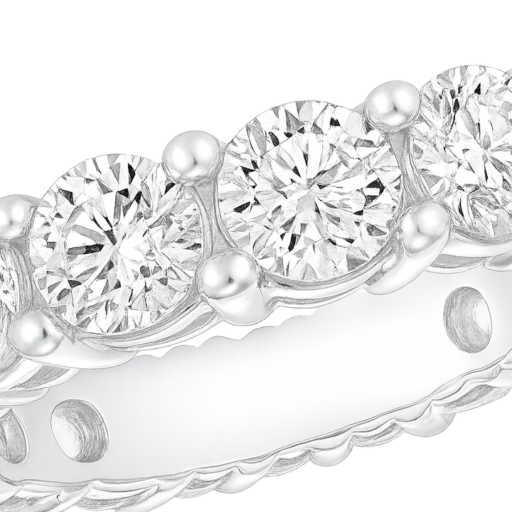 Four Claw Round Diamond Eternity Band | undefined