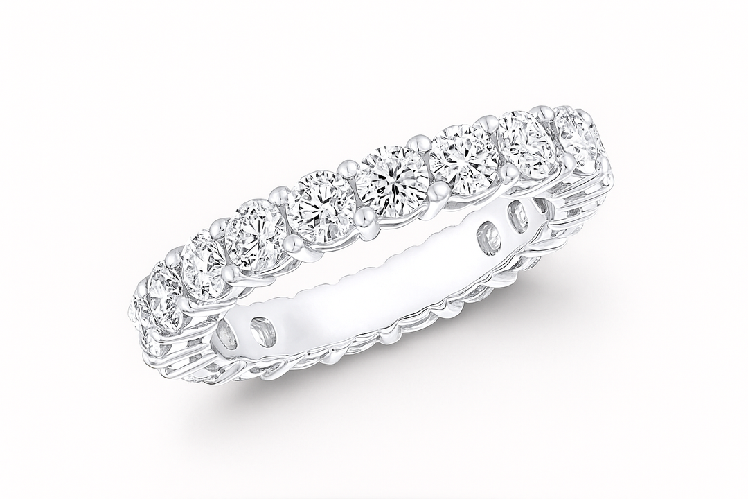 Four Claw Round Diamond Eternity Band | undefined