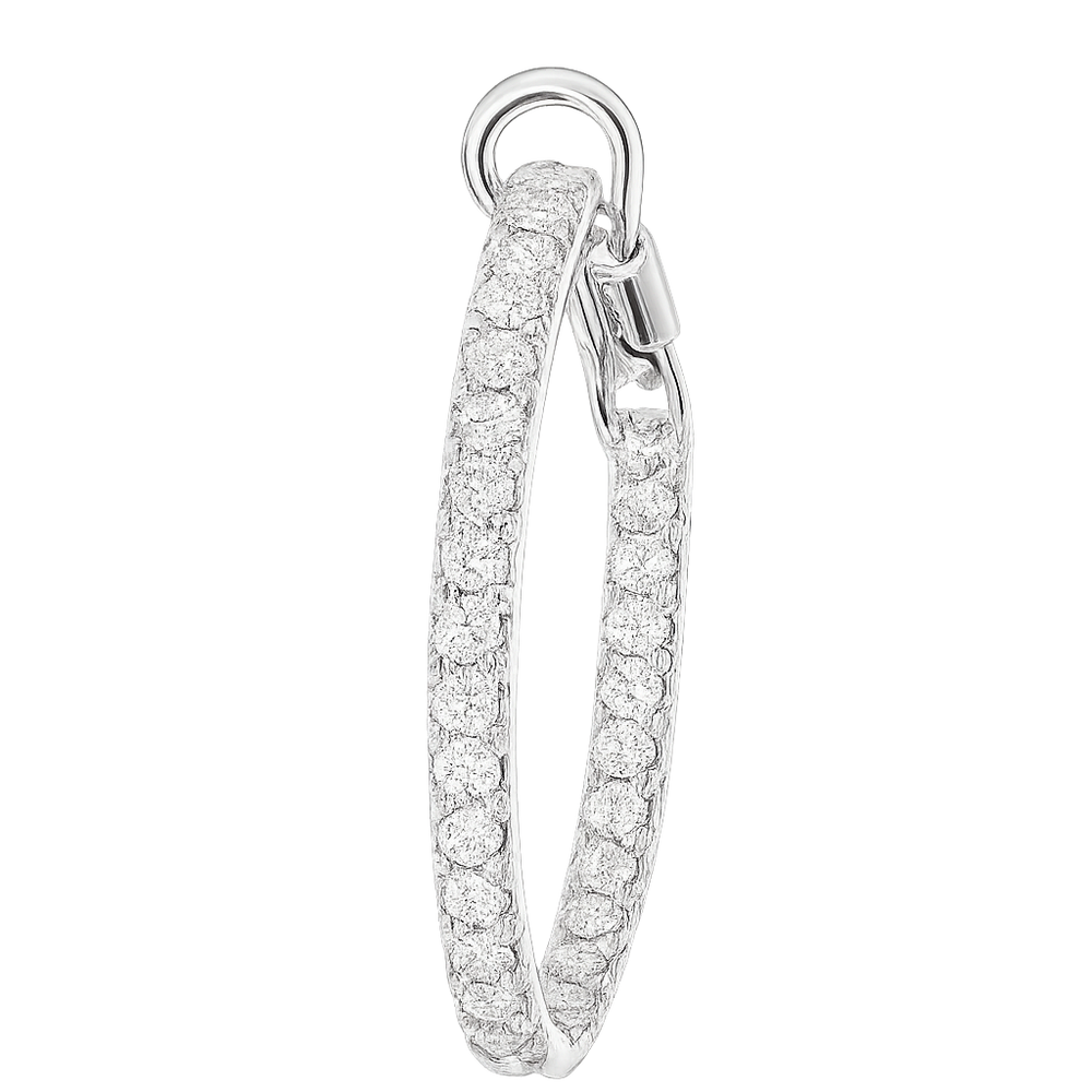 Round Diamond Hoop Earrings | undefined