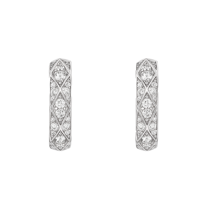 Intricate Pavé Diamond Hoop Earrings | undefined