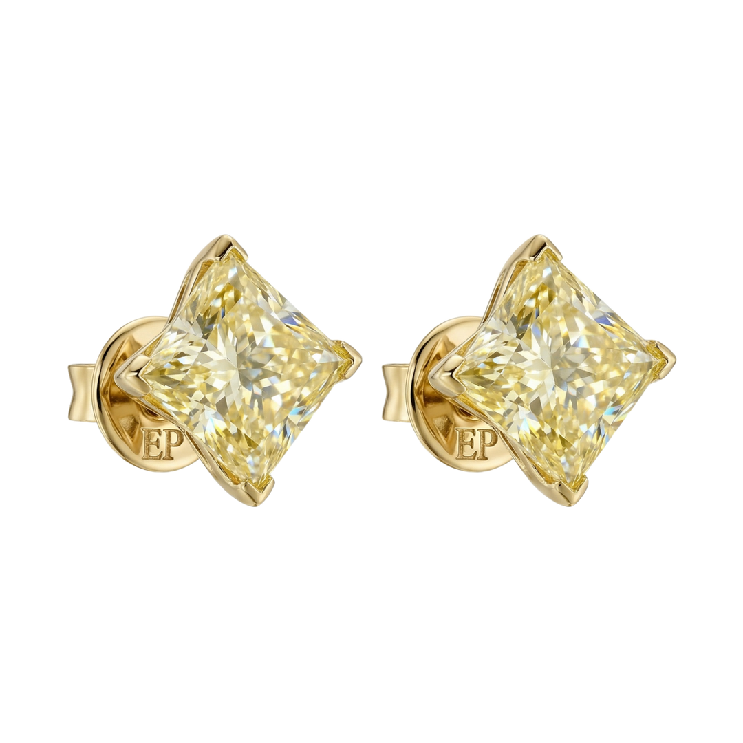 Fancy Yellow Intense Lilicut studs | Hero