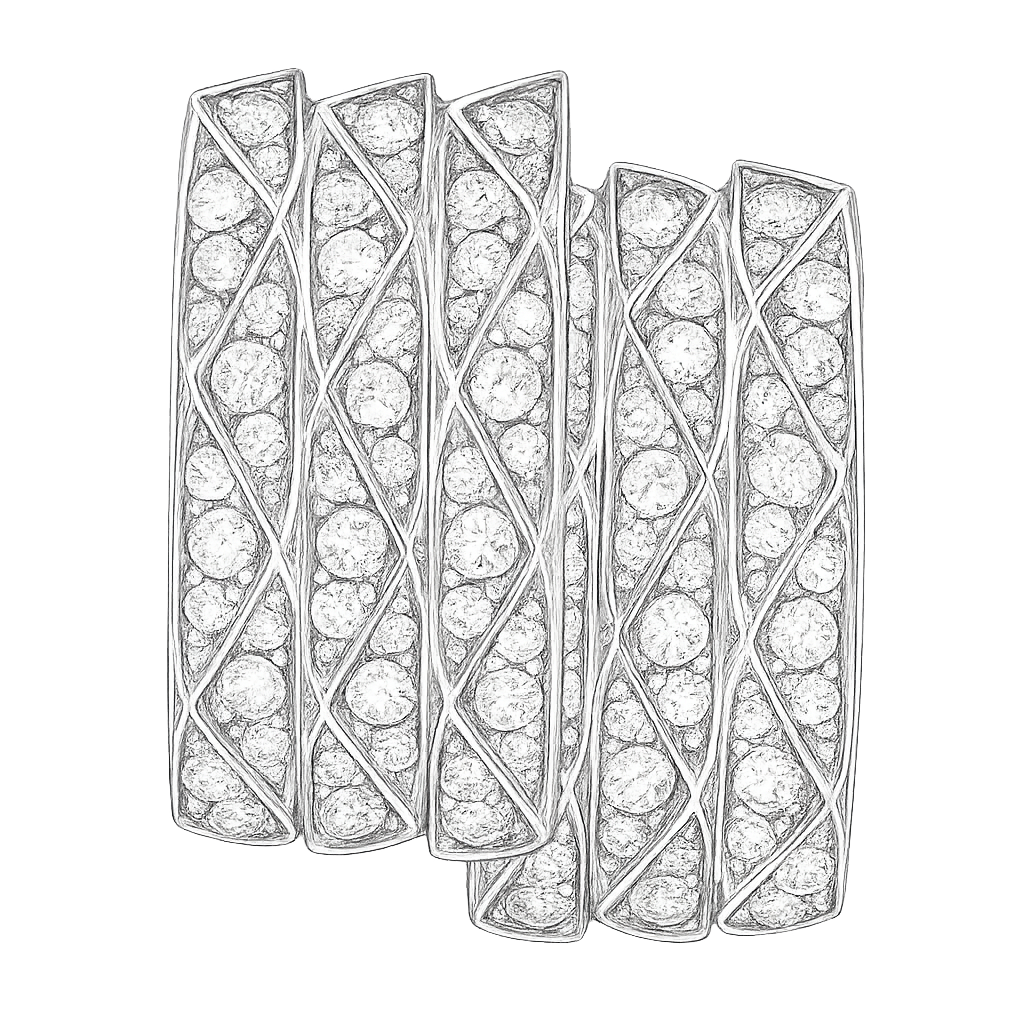 Pavé Diamond Hoop Earrings | undefined