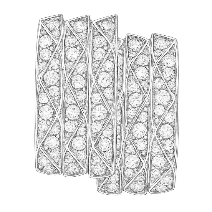 Pavé Diamond Hoop Earrings | undefined