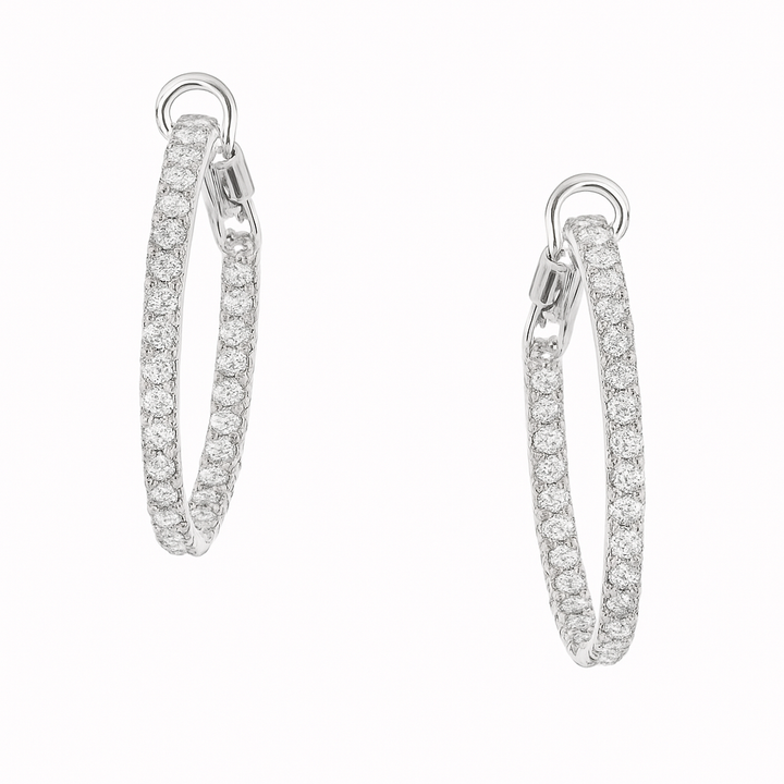 Round Diamond Hoop Earrings | Hero
